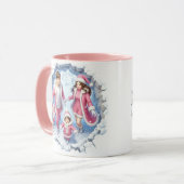 Weihnachts-Spaß-Kaffee-Tasse Tasse (Vorderseite Links)