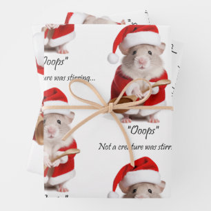 Weihnachts-Spaß Nicht eine Kreatur rührte die Maus Geschenkpapier Set