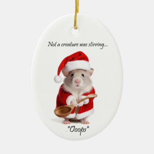 Weihnachts-Spaß Nicht eine Kreatur rührte die Maus Keramik Ornament