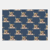 Weihnachts-Spaß Nostalgic Santa Cat Angel Geschenkpapier Set (Vorderseite 3)