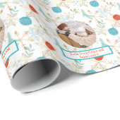 Weihnachts Spaß Personalisiertes Foto Geschenkpapier (Rolleneckpunkt)