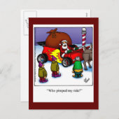 Weihnachts-Spaß Postkarte (Vorne/Hinten)