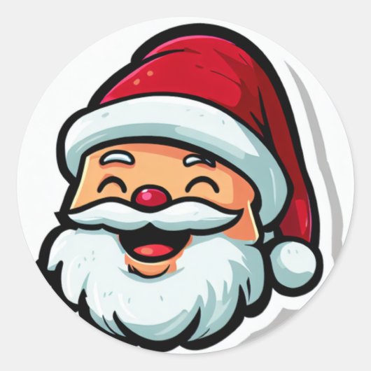 Weihnachts-Spaß Runder Aufkleber (Vorderseite)