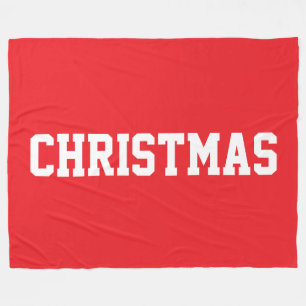 Weihnachts-Spaß Sportlich Weiße Schrift Auf Hellig Fleecedecke