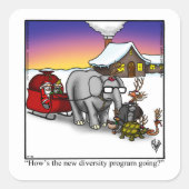 Weihnachts-Spaß-Weihnachtsaufkleber Quadratischer Aufkleber (Vorderseite)