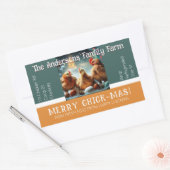 Weihnachts Spaß Zitat Eierkarton Packung Hühnchen Rechteckiger Aufkleber (Umschlag)