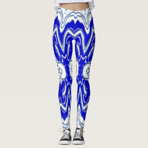 Weihnachts Special blue white "Ratti_Creative_Arts Leggings
