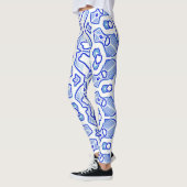 Weihnachts Special blue white "Ratti_Creative_Arts Leggings (Links)