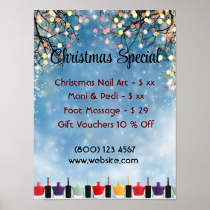 Weihnachts Special Nail Salon Poster