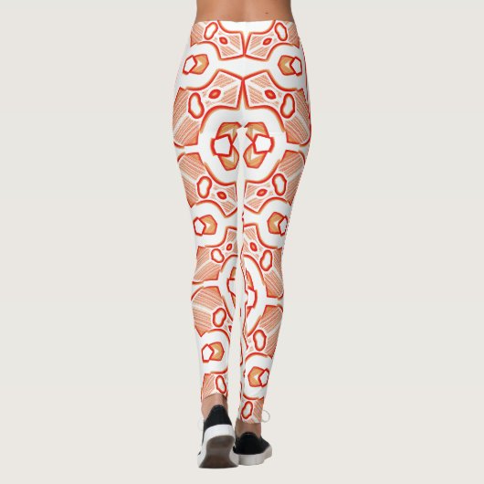 Weihnachts Special Red white "Ratti_Creative_Arts" Leggings (Rückseite)