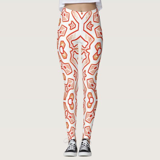 Weihnachts Special Red white "Ratti_Creative_Arts" Leggings (Vorderseite)