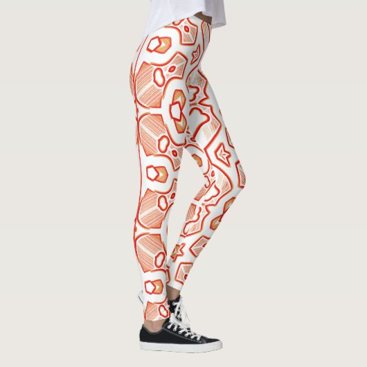 Weihnachts Special Red white "Ratti_Creative_Arts" Leggings (Rechts)