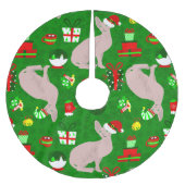 Weihnachts-Sphinx Polyester Weihnachtsbaumdecke (Vorderseite)