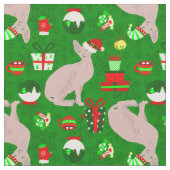 Weihnachts-Sphinx Stoff (Nahaufnahme)