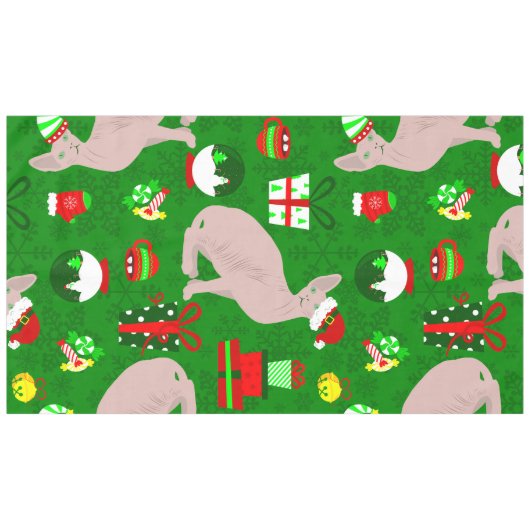 Weihnachts-Sphinx Tischdecke (Vorderseite (Horizontal))