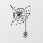 Weihnachts-Spider-Web-Lichter Goth Window Klammern Fensteraufkleber (Blatt)