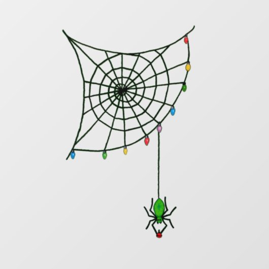 Weihnachts-Spider-Web-Lichter Goth Window Klammern Fensteraufkleber (Blatt)