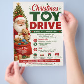 Weihnachts-Spielzeug-Aktion Flyer (Hand)