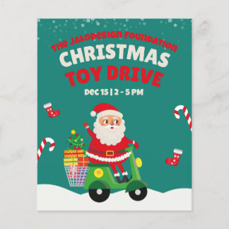 Weihnachts-Spielzeug-Aktion Santa Motorrad Geschen Flyer