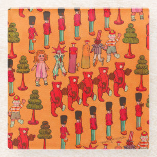 Weihnachts-Spielzeug-Parade 1907 Puck Magazin Glasuntersetzer