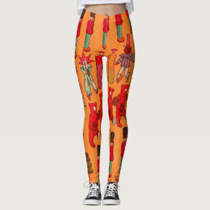 Weihnachts-Spielzeug Vintage-Kinder spielen Leggings