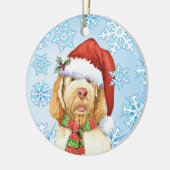 Weihnachts Spinone Italiano Keramik Ornament (Links)