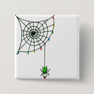 Weihnachts-Spione Web Lights Goth Holiday Button