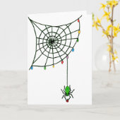 Weihnachts-Spione Web Lights Goth Holiday Karte (Gelbe Blume)