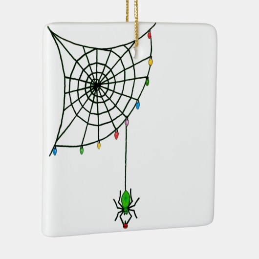 Weihnachts-Spione Web Lights Goth Holiday Keramikornament (Rechts)