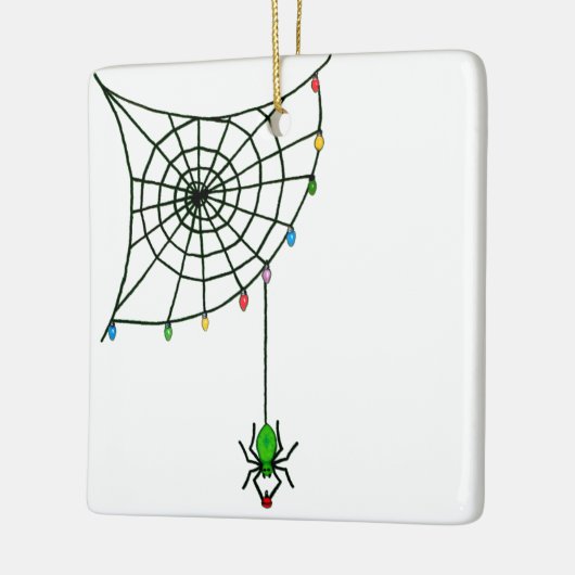 Weihnachts-Spione Web Lights Goth Holiday Keramikornament (Links)