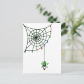 Weihnachts-Spione Web Lights Goth Holiday Postkarte (Stehend Vorderseite)