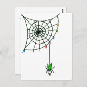 Weihnachts-Spione Web Lights Goth Holiday Postkarte (Vorne/Hinten)