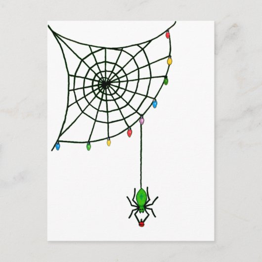 Weihnachts-Spione Web Lights Goth Holiday Postkarte (Vorderseite)