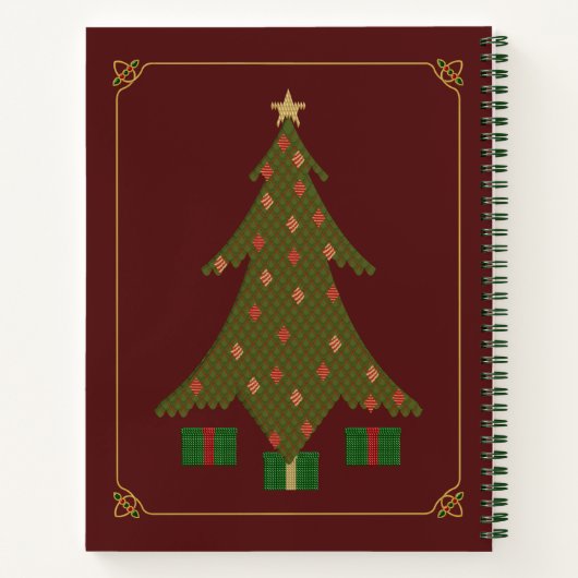 Weihnachts-Spiral-Notebook Notizbuch (Rückseite)