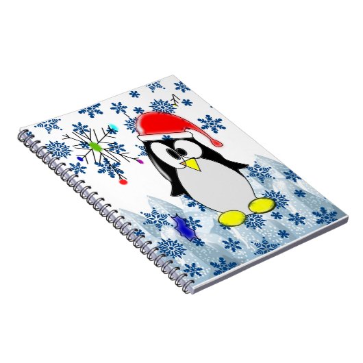 Weihnachts-Spiral-Notebook-Pinguin Notizblock (Rechte Seite)