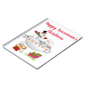 Weihnachts-Spiral Notebook Snowman Notizblock (Linke Seite)