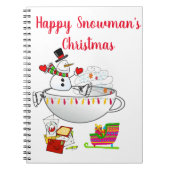 Weihnachts-Spiral Notebook Snowman Notizblock (Vorderseite)