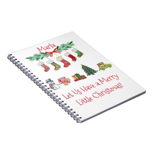 Weihnachts-Spiral-Notebook - Weihnachtsgeschenkpla Notizblock (Rechte Seite)