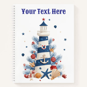 "Weihnachts-Spiralblock mit maritimem Thema – Fest Notizblock