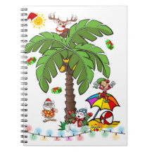 Weihnachts-Spiralblock Santa Claus Beach Bum
