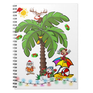 Weihnachts-Spiralblock Santa Claus Beach Bum  Notizblock