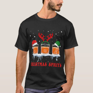 Weihnachts Spirituosen Bourbon Scotch Whiskey Funn T-Shirt