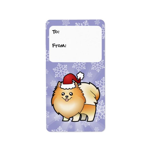 Weihnachts-Spitz Adressaufkleber (Vorne)