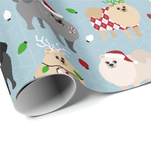 Weihnachts-Spitz Geschenkpapier (Rolleneckpunkt)