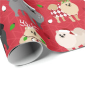 Weihnachts-Spitz Geschenkpapier (Rolleneckpunkt)