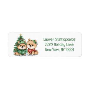 Weihnachts-Spitz-Hunde