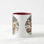 Weihnachts-Spitz Rentier Dog Tasse (Zentrum)