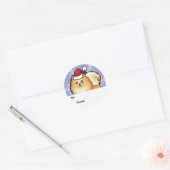 Weihnachts-Spitz Runder Aufkleber (Umschlag)