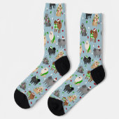 Weihnachts-Spitz Socken (Linkes Detail)