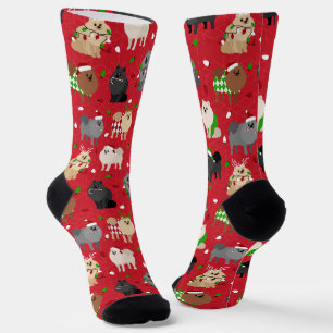 Weihnachts-Spitz-Socken Socken